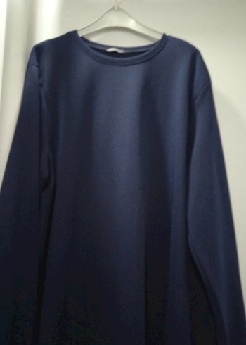 Lacivert Uzun Kollu sweat Tunik - Görsel 2