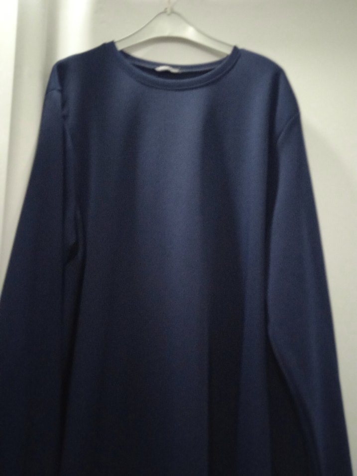 Lacivert Uzun Kollu sweat Tunik - Görsel 2