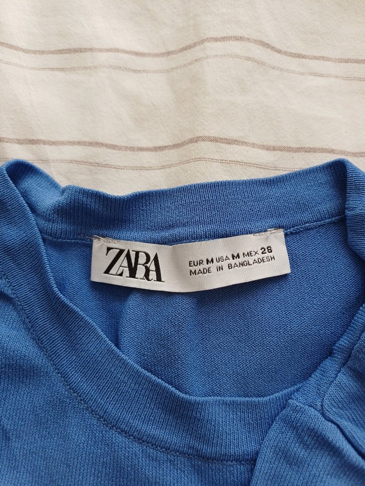 Mavi Keten Kısa Kollu, Rahat Kesim - Görsel 2