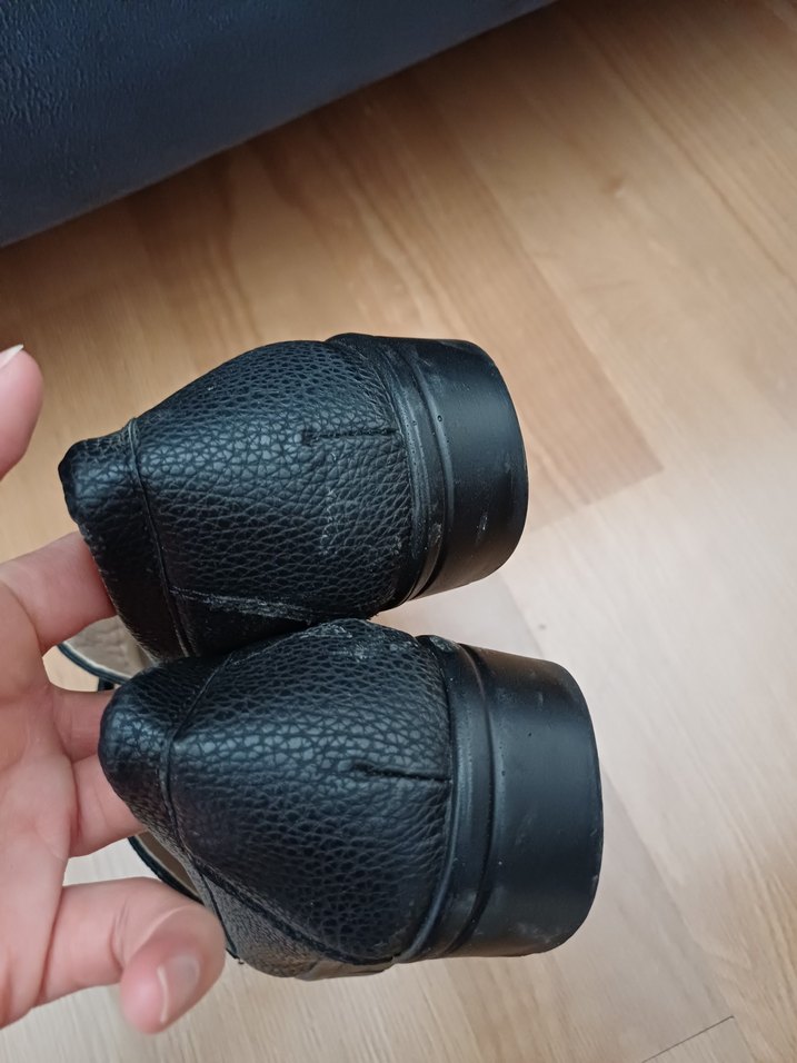 Siyah Tokalı Kadın Dolgu Topuklu Babet - Görsel 2