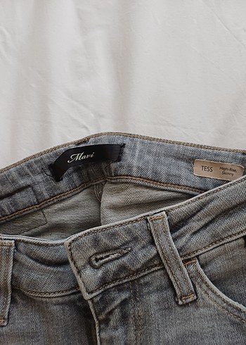 Gri Normal Boy Denim Kadın Pantolon - Görsel 2