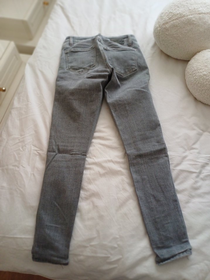 Gri Normal Boy Denim Kadın Pantolon - Görsel 3