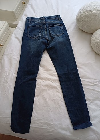 Kadın Mavi Denim Normal Boy Kot Pantolon - Görsel 2