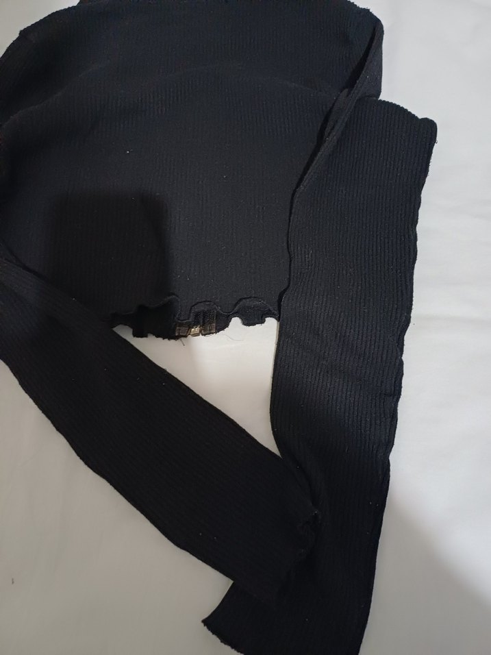 Fermuarlı Siyah Kadın Sweatshirt - Görsel 4