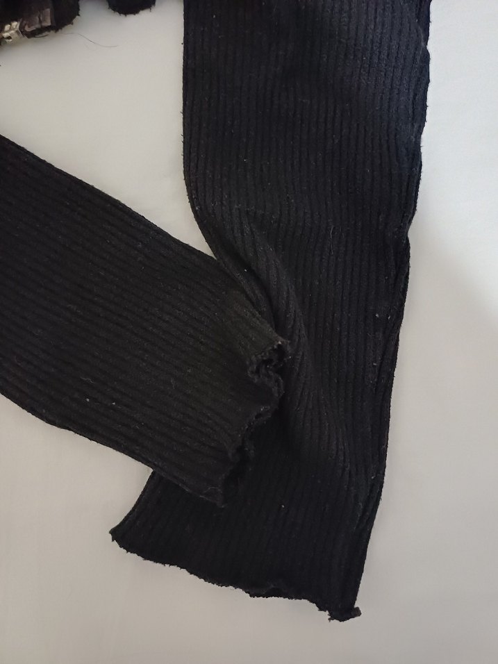 Fermuarlı Siyah Kadın Sweatshirt - Görsel 3