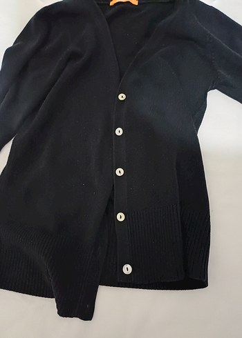 Siyah Uzun Kollu İnce Hırka - Görsel 3