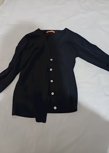 Siyah Uzun Kollu İnce Hırka - Görsel 2