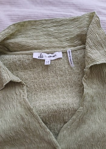 Haki V Yakalı Triko hırka - Görsel 2