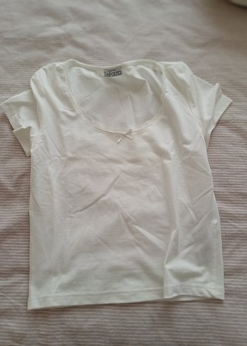 Kız Çocuk Beyaz Kısa Kollu Tişört - Görsel 4