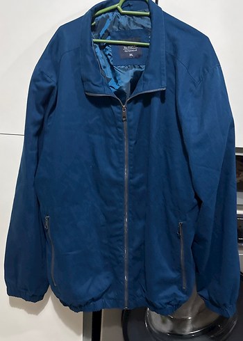 LC Waikiki Mavi Fermuarli Midi Casual Ceket
