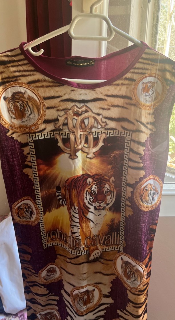 Burçin Renkli Kaplan Baskılı Drapeli Kedi Kıyafeti - Görsel 2