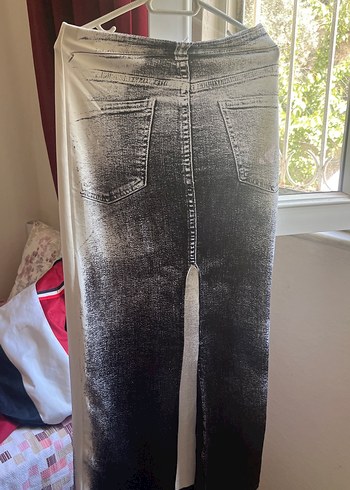 Diğer Gri Batik Desenli Uzun Kadın Etek