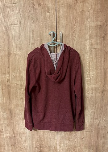 Bordo Fermuarlı Kadın Midi Hırka - Görsel 3