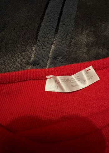 Kırmızı Tek Omuzlu Triko Kadın Kazak - Görsel 2