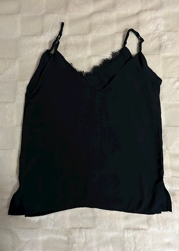 Dantel Detaylı Siyah V Yaka Kadın Atlet - Görsel 5