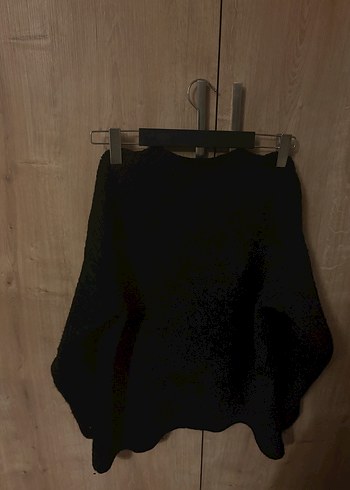 Siyah Yünlü Kadın Kazak - Görsel 5