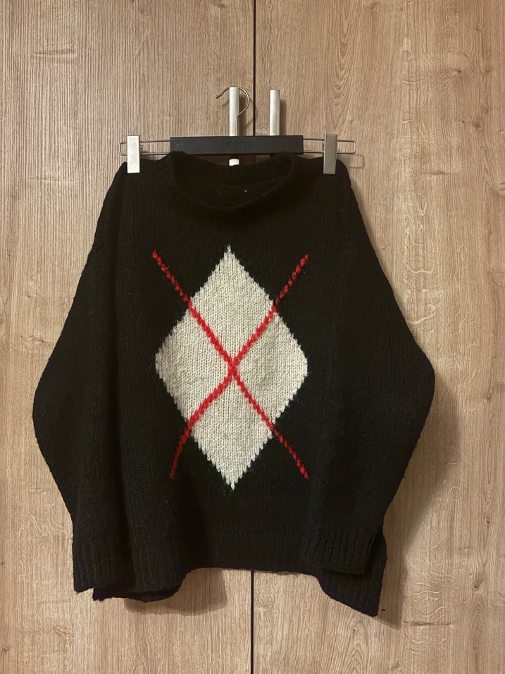 Siyah Yünlü Kadın Kazak - Görsel 2