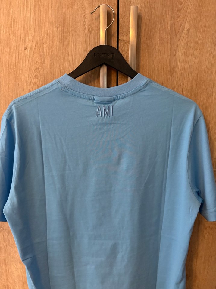 Ami Marka Mavi Pamuklu Tişört - Görsel 5