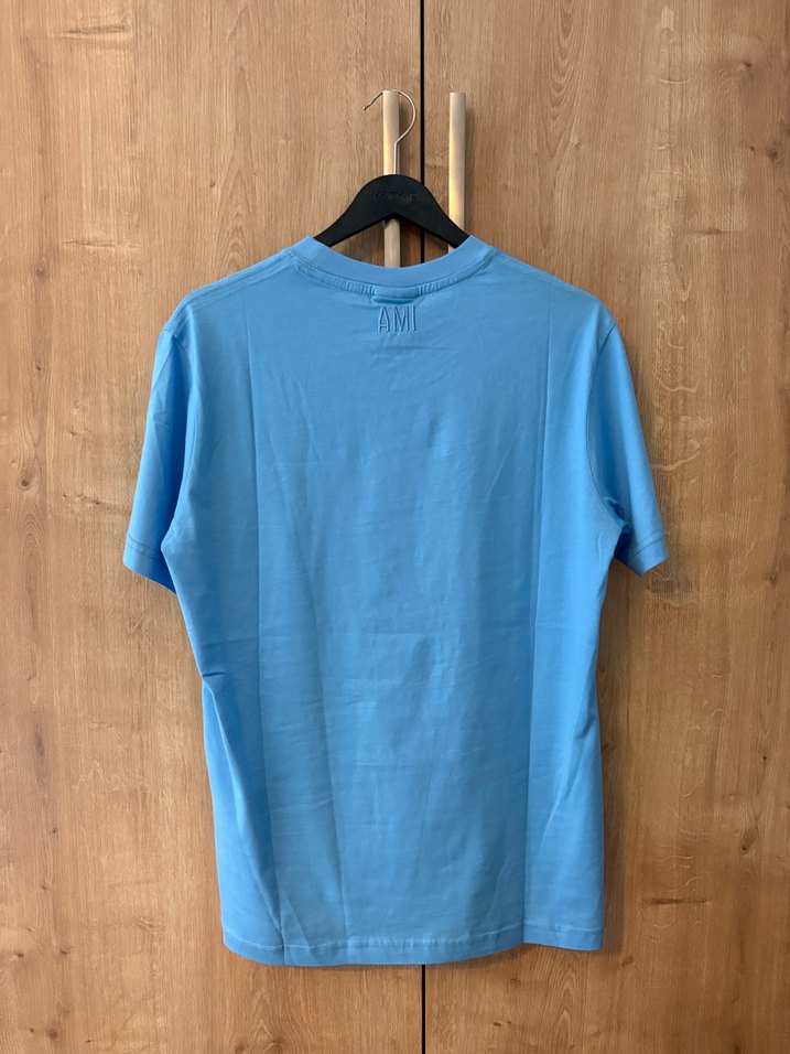 Ami Marka Mavi Pamuklu Tişört - Görsel 4
