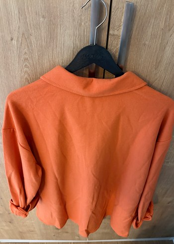 Bebe Marka Turuncu Düğmeli Uzun Kollu Kadın Gömlek - Görsel 7