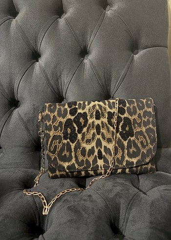 Kahverengi Leopar Desenli Özel Tasarım Kadın Çanta - Görsel 7