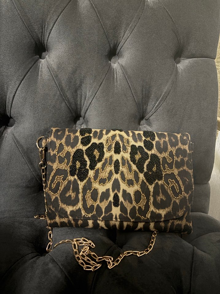 Kahverengi Leopar Desenli Özel Tasarım Kadın Çanta - Görsel 4