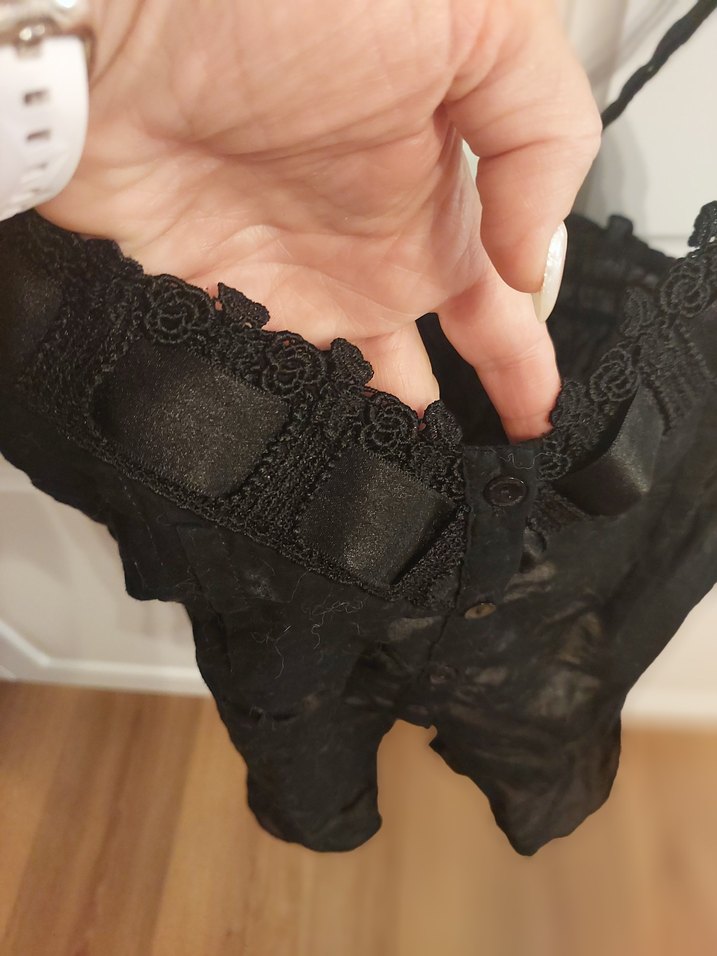 Siyah askılı keten göm
lek - Görsel 2