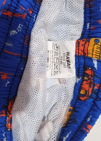 Renkli Baskılı Mavi erkek çocukdeniz şortu - Görsel 2