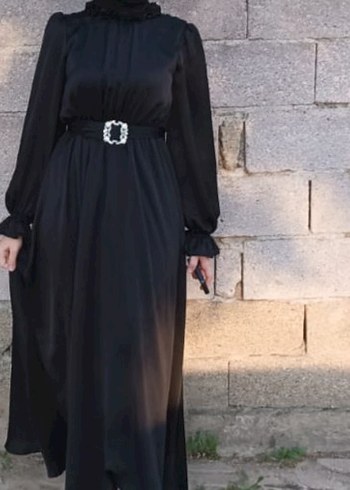 Siyah Geniş Kesim Uzun Kadın Elbise