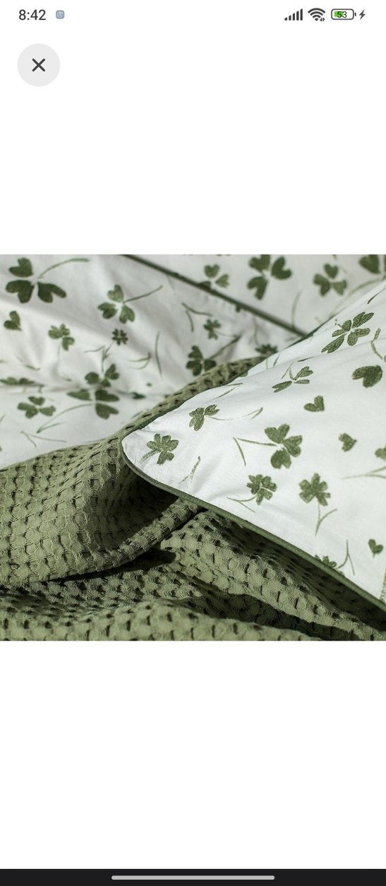 Yeşil Çiçek Desenli Nevresim Takımı - Görsel 3