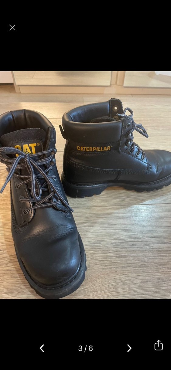 CATERPILLAR Siyah Deri Bot - Görsel 3