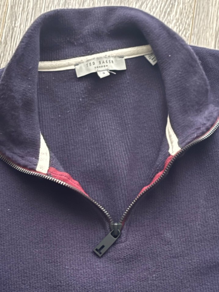 Erkek Lacivert Fermuarlı Uzun Kollu Sweatshirt - Görsel 2