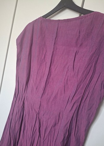 Mor pembe arası  Midi Elbise - Görsel 4