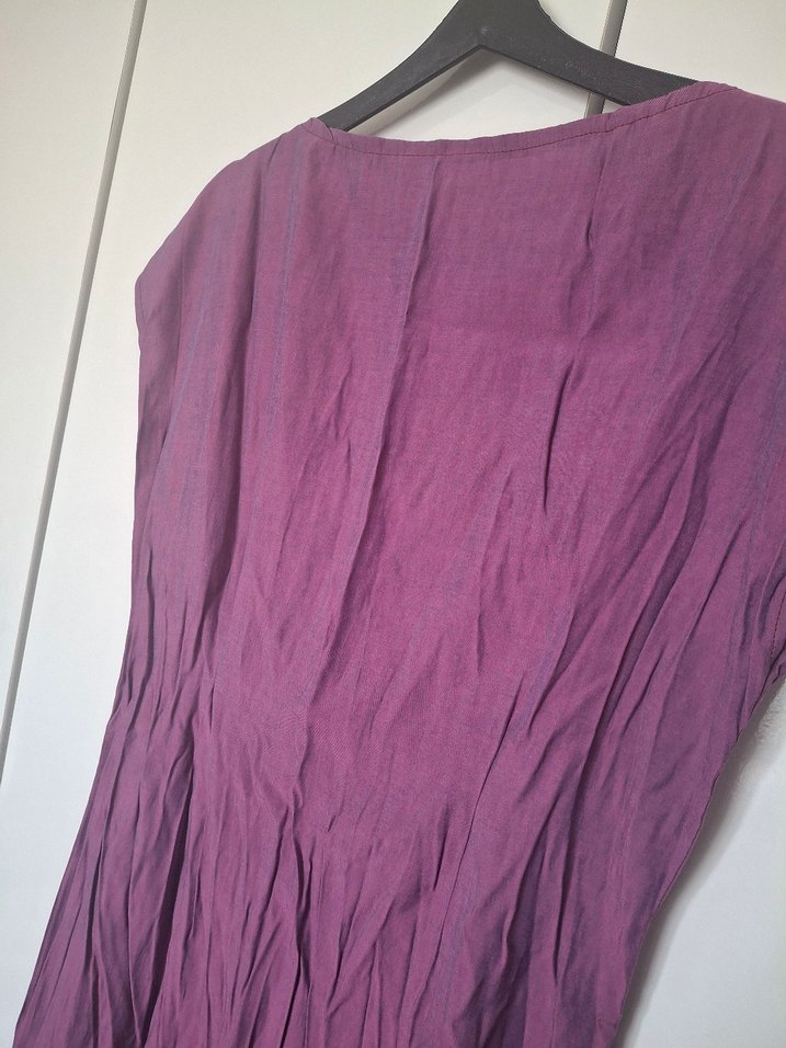 Mor pembe arası  Midi Elbise - Görsel 4