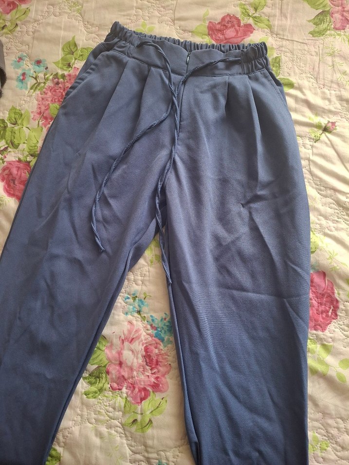 mavi lastikli pantalon - Görsel 2