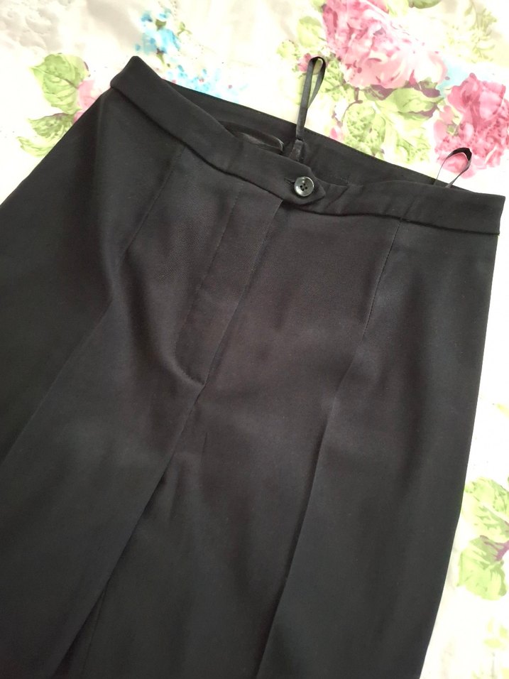 Siyah Kadın Ofis Kumaş Pantolon - Görsel 4