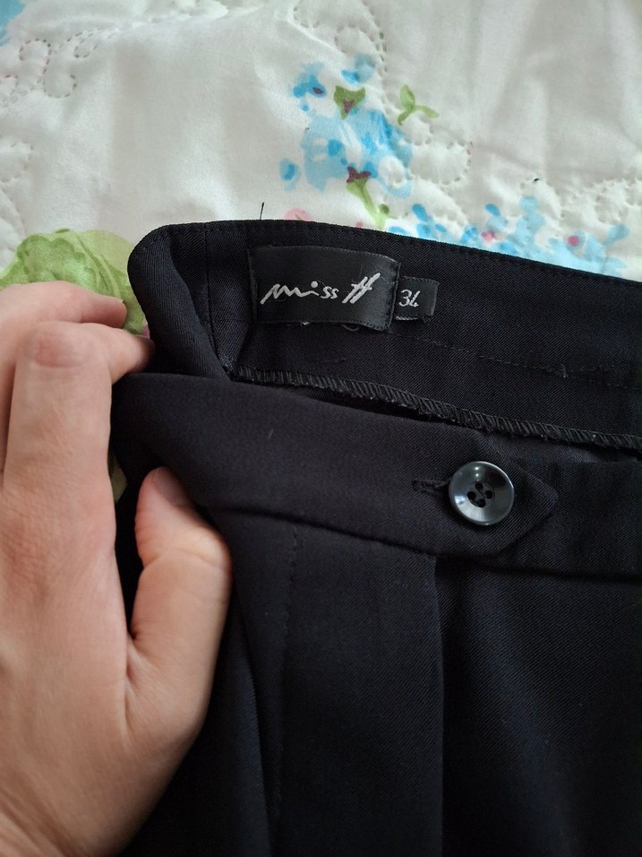 Siyah Kadın Ofis Kumaş Pantolon - Görsel 5