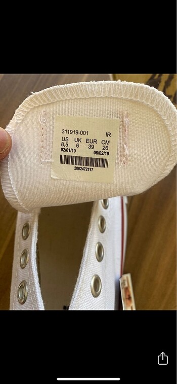 Converse beyaz 39 numara sıfır A+ - Görsel 5