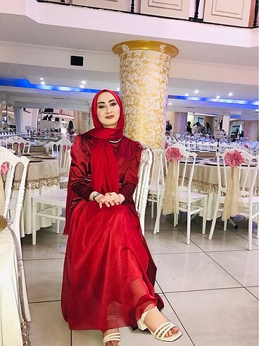 ŞAL HEDİYELİ ZARİF ELBİSE