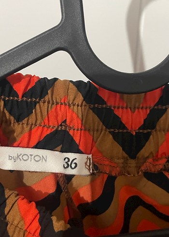 Koton Koton Beli Lastikli Desenli Pantolon