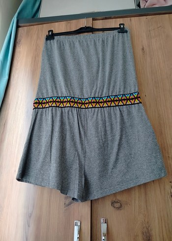 straplez kısa tulum - Görsel 4