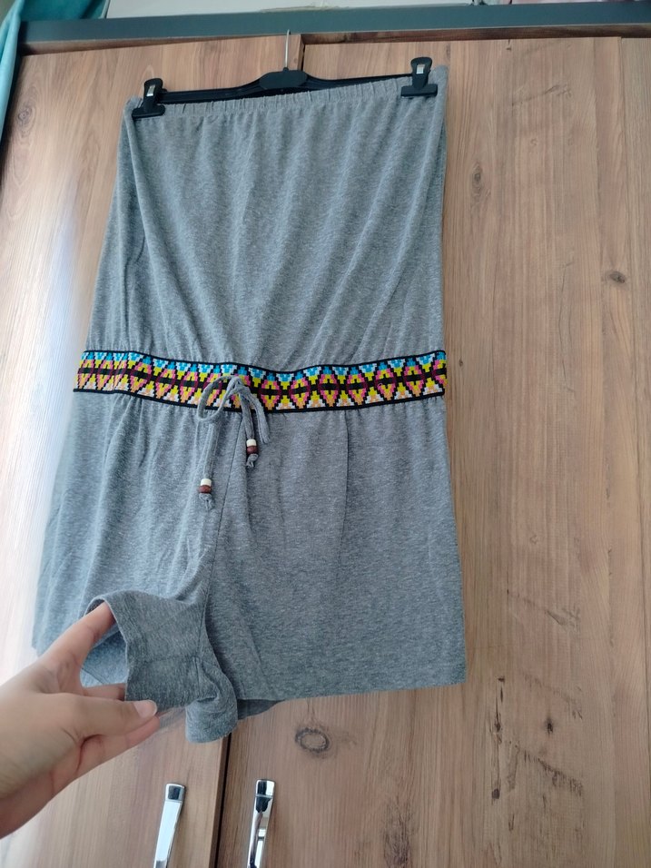 straplez kısa tulum - Görsel 3