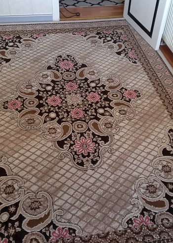 Klasik Desenli Açık Kahverengi Halı - Görsel 3