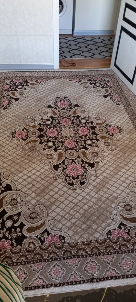 Klasik Desenli Açık Kahverengi Halı - Görsel 4