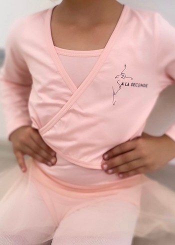 Kız Çocuk Pamuklu Pembe bale mayosu,hırkası,saç bandı,ve çantası - Görsel 2