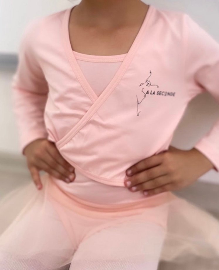 Kız Çocuk Pamuklu Pembe bale mayosu,hırkası,saç bandı,ve çantası - Görsel 2