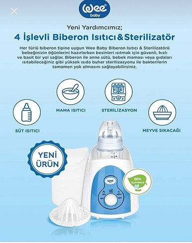 Biberon ısıtıcı ve sterilizatör - Görsel 3