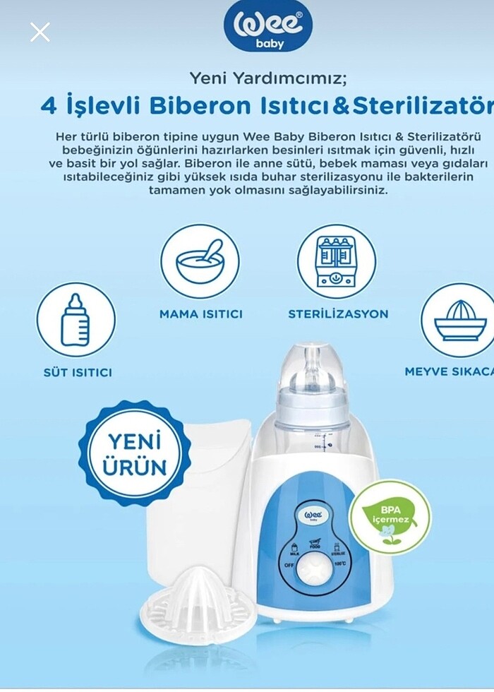 Biberon ısıtıcı ve sterilizatör - Görsel 3