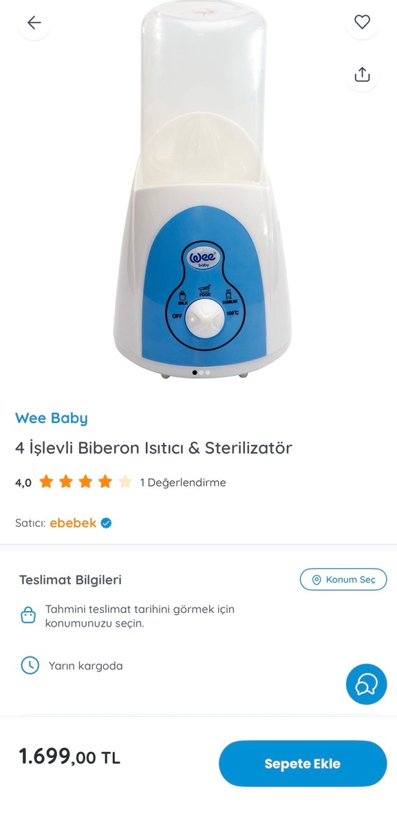Biberon ısıtıcı ve sterilizatör - Görsel 4