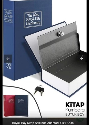 Anahtarlı Kitap Şeklinde Gizli Kasa